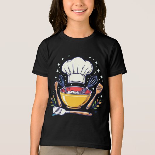 Junior chef bakery cooking club Tri-Blend shirt (Voorkant)