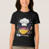 Junior chef bakkerij kookclub Tri-Blend shirt (Voorkant)