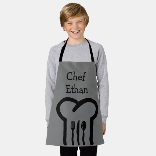 Junior chef boys gourmet kinder schort (Gedragen)