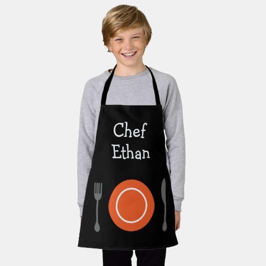 Junior chef boys gourmet kinder schort (Gedragen)