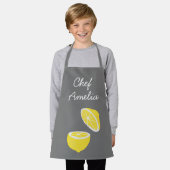 Junior chef citroenen kleurrijk kinder schort (Gedragen)