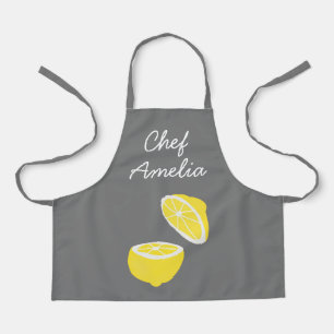 Junior chef citroenen kleurrijk kinder schort