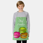 Junior chef macarons kleurrijke kinder schort (Gedragen)