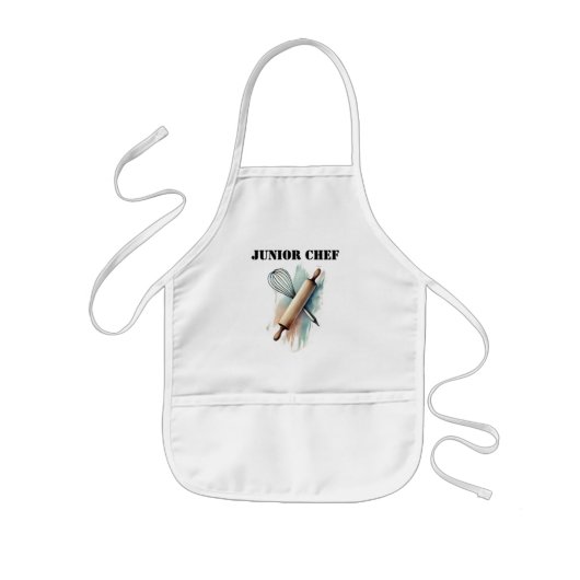 Junior Chef Schort - Whimsical Waterverf Edition (Voorkant)