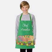 Junior chef subsanndwich kleurrijke kinderen schort (Gedragen)