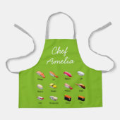 Junior chef sushi kleurrijke kinder schort (Voorkant)