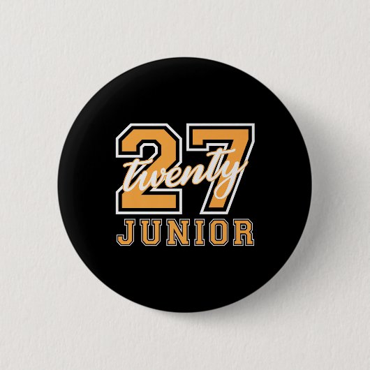 Junior Class 2027 Afstuderen Terug naar school Sin Ronde Button 5,7 Cm (Voorkant)