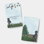 Junior detective naamplaatje voor het oplossen van badge (Voor- en achterkant)