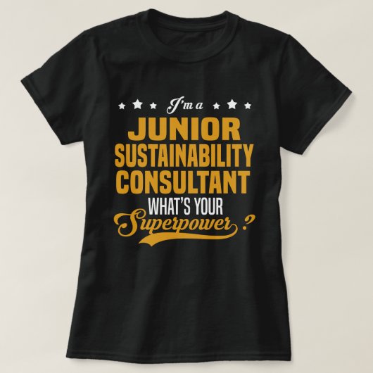 Junior duurzaamheidsadviseur t-shirt (Design voorkant)