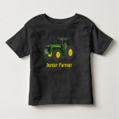 "Junior Farmer" en groene trekker Kinder Shirts (Voorkant)