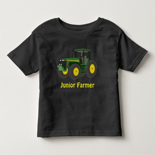 "Junior Farmer" en groene trekker Kinder Shirts (Voorkant)