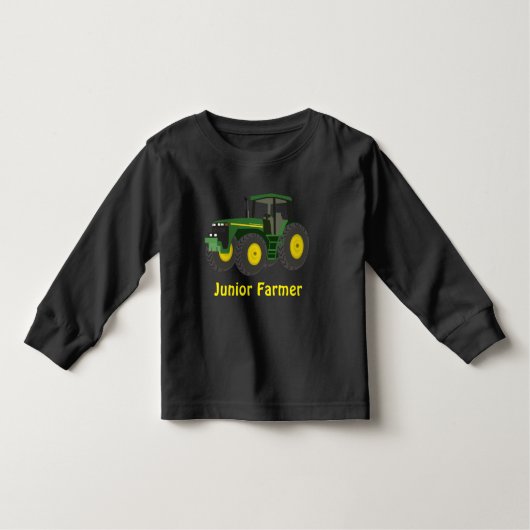 "Junior Farmer" en groene trekker Kinder Shirts (Voorkant)