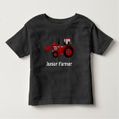 "Junior Farmer" en "Red Loader Tractor" Kinder Shirts (Voorkant)