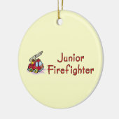 Junior Firefighter Keramisch Ornament (Links)
