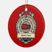 Junior Firefighter's Badge Keramisch Ornament (Links)