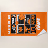 Junior Girls Tennis Player Strandlaken (Voorkant)