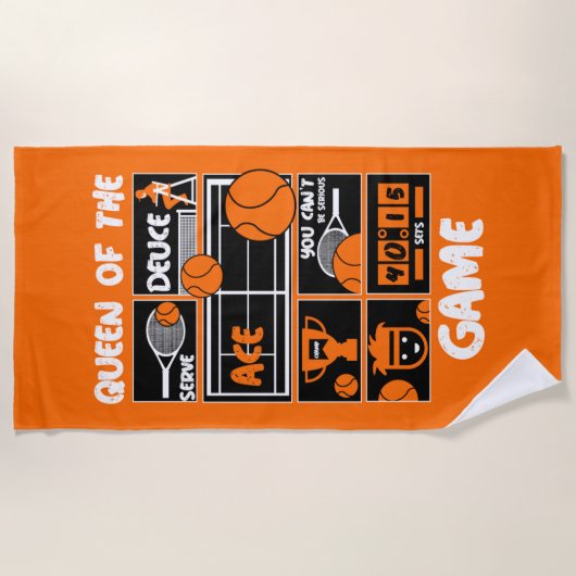 Junior Girls Tennis Player Strandlaken (Voorkant)