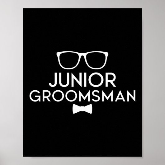 Junior Groomsman Bruidegom Wedding Party Poster (Voorkant)