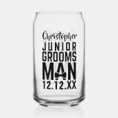 Junior Groomsman bruiloft gunst kan glas (Achterkant)