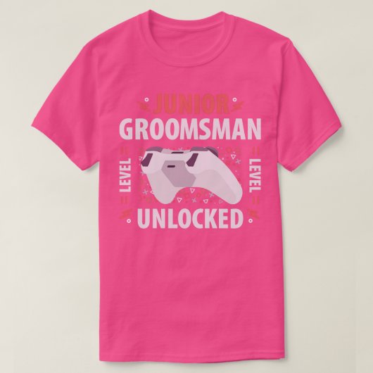 Junior Groomsman Gaming Video Bruiloft T-shirt (Design voorkant)
