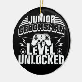 Junior Groomsman Gaming Video Gamer Wedding Keramisch Ornament (Links)