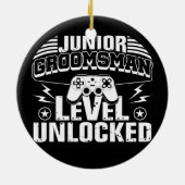 Junior Groomsman Gaming Video Gamer Wedding Keramisch Ornament (Achterkant)