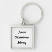 Junior Groomsman Gift Custom Name Gifts Wedding Ke Sleutelhanger (Voorkant)
