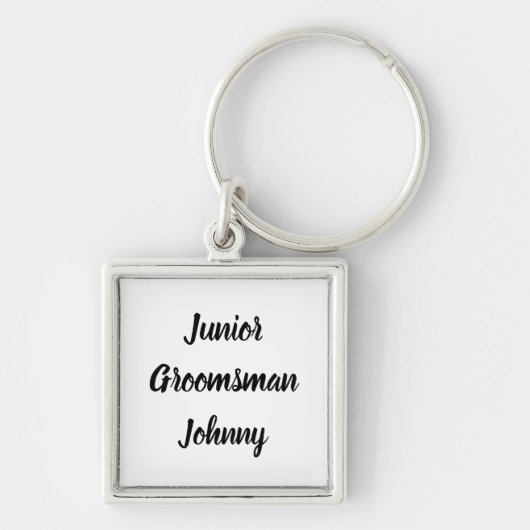 Junior Groomsman Gift Custom Name Gifts Wedding Ke Sleutelhanger (Voorkant)