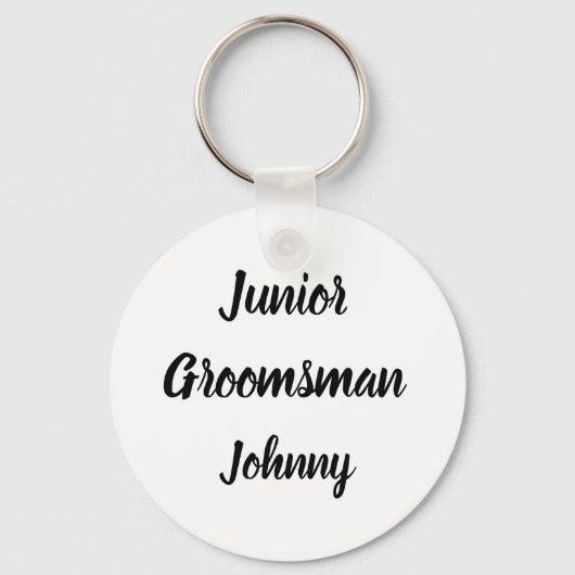 Junior Groomsman Gift Custom Name Gifts Wedding Sleutelhanger (Voorkant)
