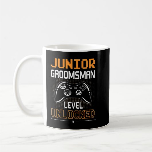 Junior Groomsman Level Unlocked Gaming Weddenschap Koffiemok (Links)