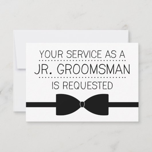 Junior Groomsman-verzoek | Groomsmannen Kaart (Voorkant)