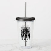Junior Groomsman Wedding Favor Tumbler Acryl Drinkbeker (Voorkant)