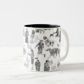 JUNIOR Handlers Dog Show Black Toile Tweekleurige Koffiemok (Voorkant rechts)