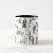JUNIOR Handlers Dog Show Black Toile Tweekleurige Koffiemok (Center)
