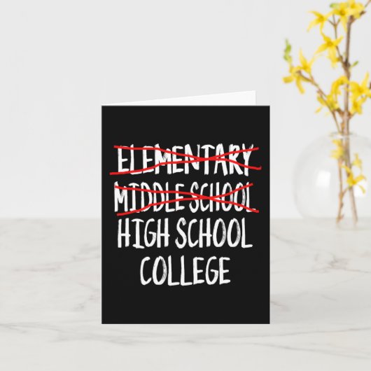 Junior High Afstuderen - Funny Middle School Gradu Kaart (Gele Bloem)