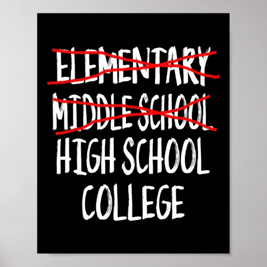 Junior High Afstuderen - Funny Middle School Gradu Poster (Voorkant)