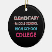 Junior High Afstuderen Gift Middle School Graduati Keramisch Ornament (Links)