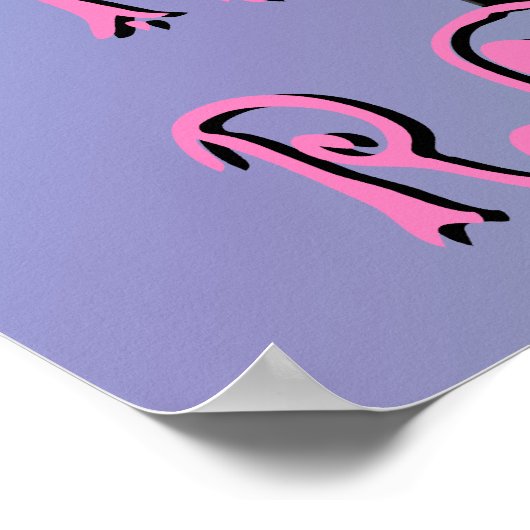 Junior High Rocks - Poster van harten bloemen (Hoek)