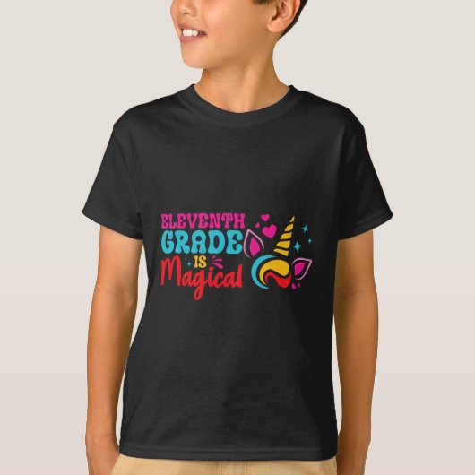 Junior Is Magical Unicorn Funny Back To School T-shirt (Voorkant)