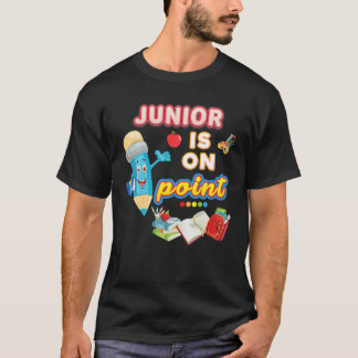 Junior is op punt potlood samen Kind student thee T-shirt