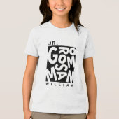 Junior Jr. Bruidsjonker, bruiloftsgasten Tri-Blend Shirt (Voorkant)