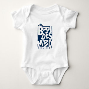 Junior Jr. Bruidsmeisje, bruiloftsfeest, Navy Blue Romper