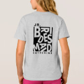 Junior Jr. Bruidsmeisje, huwelijksfeest T-shirt (Achterkant)