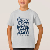 Junior Jr. Groomsman, bruiloftsfeest, Navy Blue T-shirt (Voorkant)