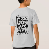 Junior Jr. Groomsman, huwelijksfeest T-shirt (Achterkant)