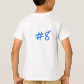 Junior League Blue Happy Fin Illustratie T-Shirt (Achterkant)