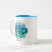 Junior League of the Emerald Coast Coffee Cup Tweekleurige Koffiemok (Voorkant links)