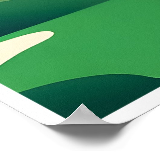 Junior Meisjes Golf Art Print (Hoek)