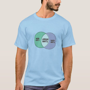 Junior Mints Mama Mints papa Mints venn diagram T-shirt