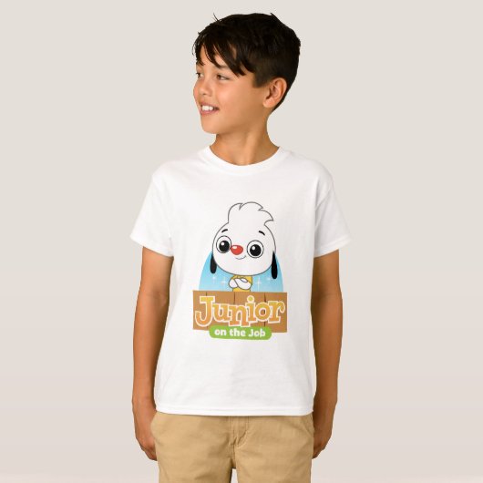 Junior op de baan t-shirt (Voorkant volledig)